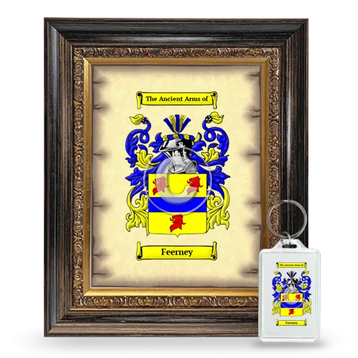 Feerney Framed Coat of Arms and Keychain - Heirloom