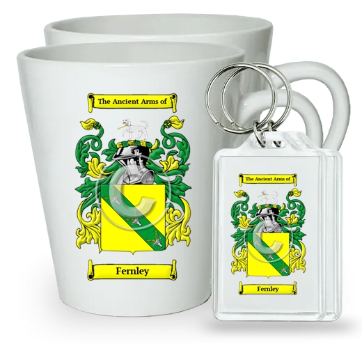 Fernley Pair of Latte Mugs and Pair of Keychains