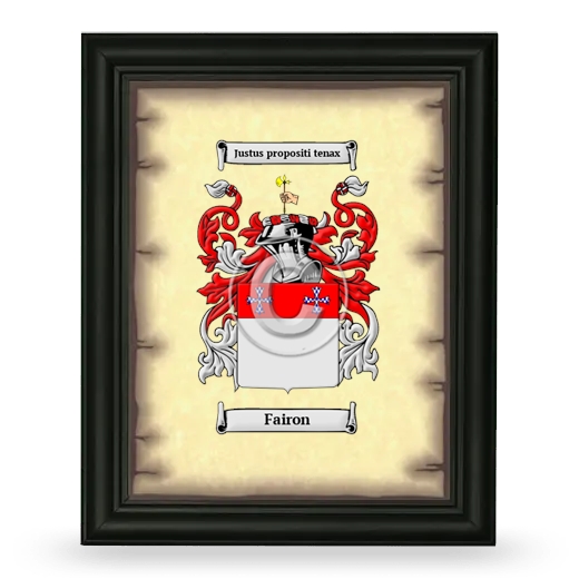 Fairon Coat of Arms Framed - Black