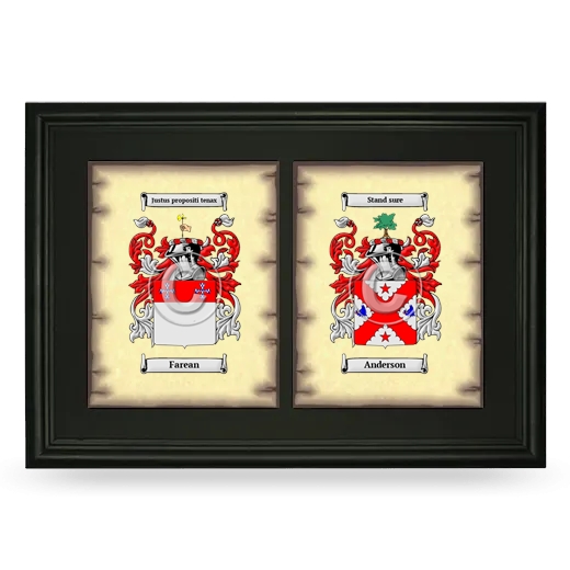 Double Coat of Arms Framed - Black