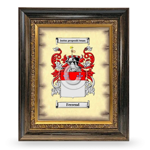 Ferrend Coat of Arms Framed - Heirloom