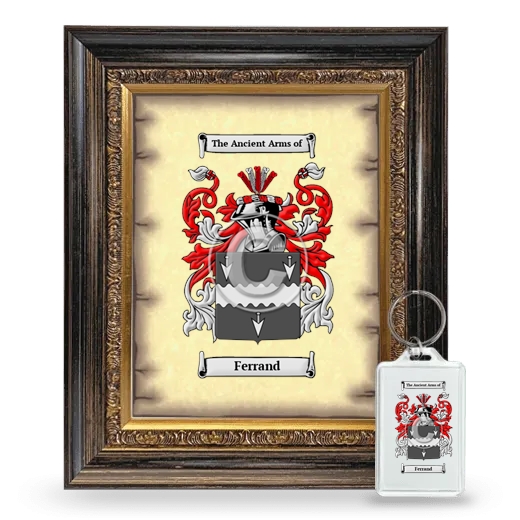 Ferrand Framed Coat of Arms and Keychain - Heirloom