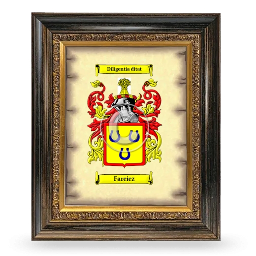 Fareiez Coat of Arms Framed - Heirloom