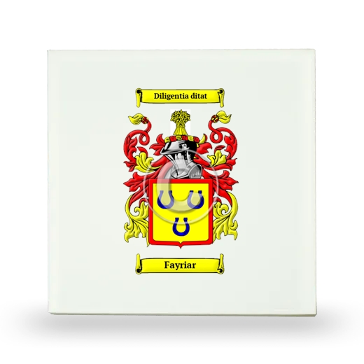 Fayriar Small Ceramic Tile with Coat of Arms