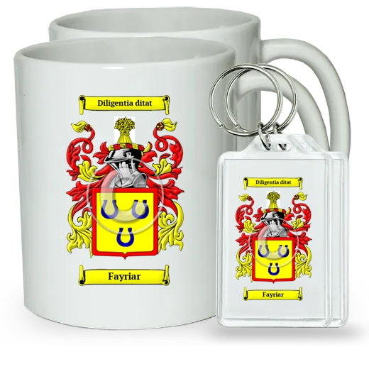 Fayriar Pair of Coffee Mugs and Pair of Keychains