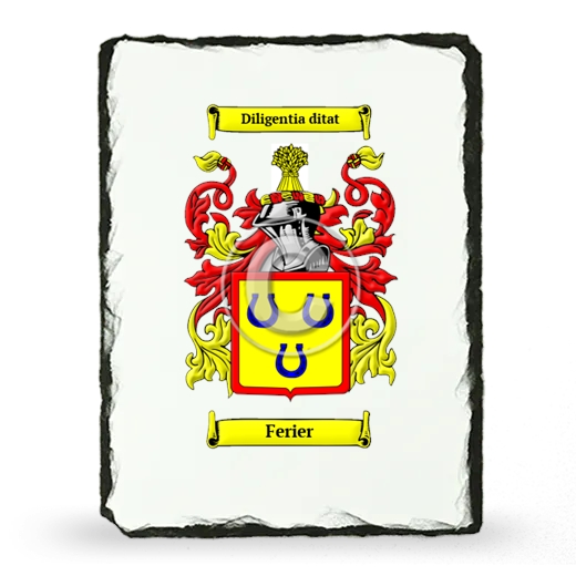 Ferier Coat of Arms Slate