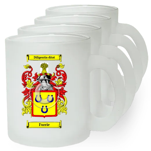 Furrie Set of 4 Frosted Glass Mugs