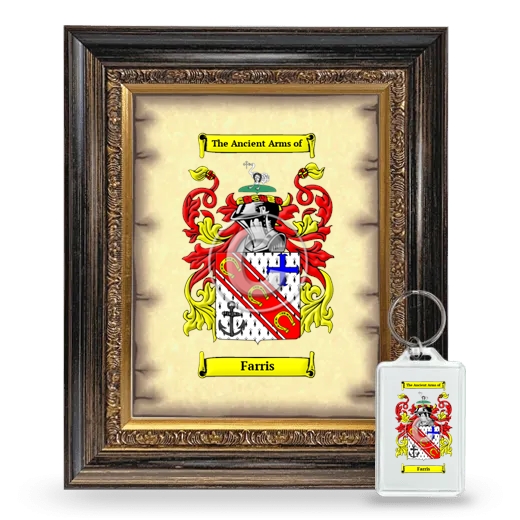 Farris Framed Coat of Arms and Keychain - Heirloom