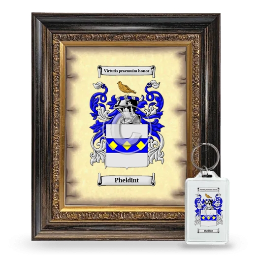 Pheldint Framed Coat of Arms and Keychain - Heirloom