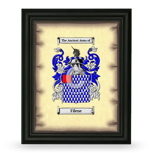 Filene Coat of Arms Framed - Black