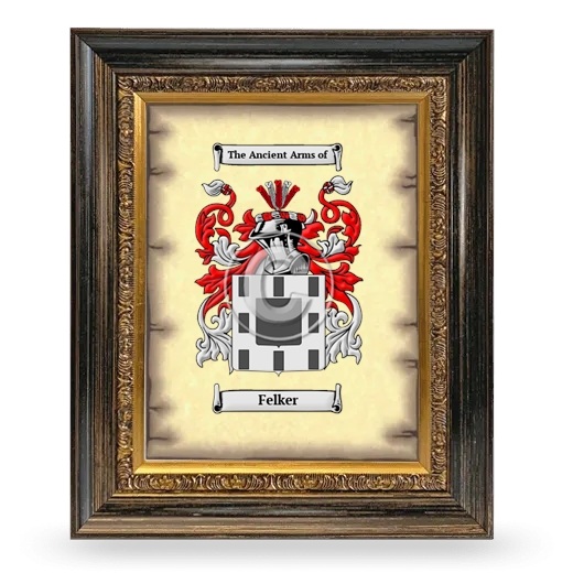 Felker Coat of Arms Framed - Heirloom