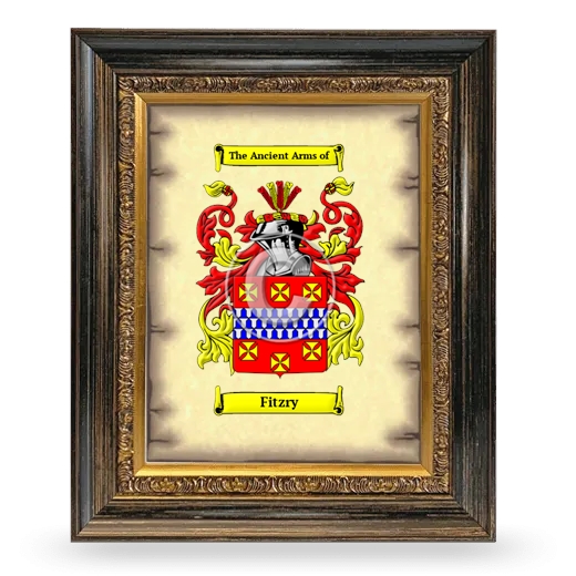 Fitzry Coat of Arms Framed - Heirloom