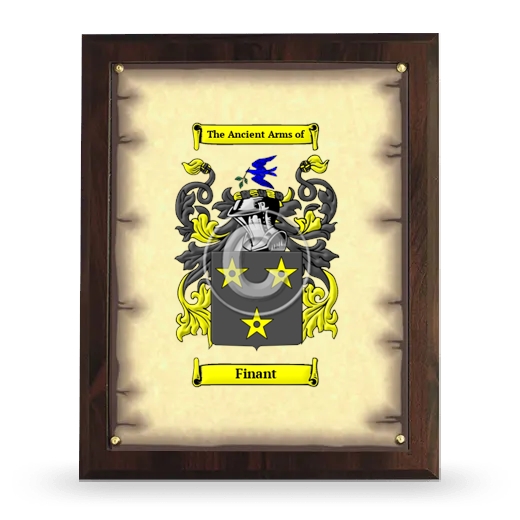 Finant Coat of Arms Plaque