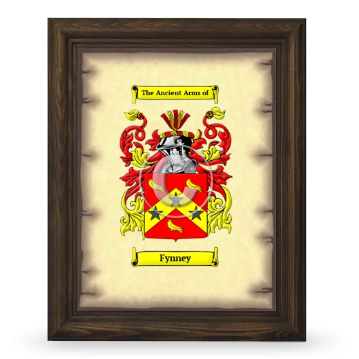 Fynney Coat of Arms Framed - Brown