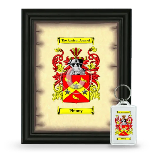 Phinny Framed Coat of Arms and Keychain - Black