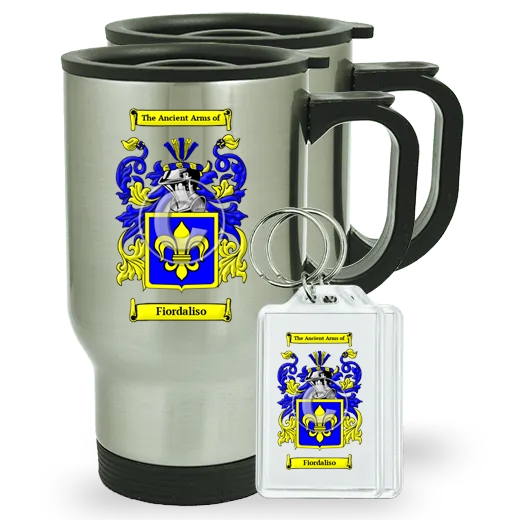 Fiordaliso Pair of Travel Mugs and pair of Keychains