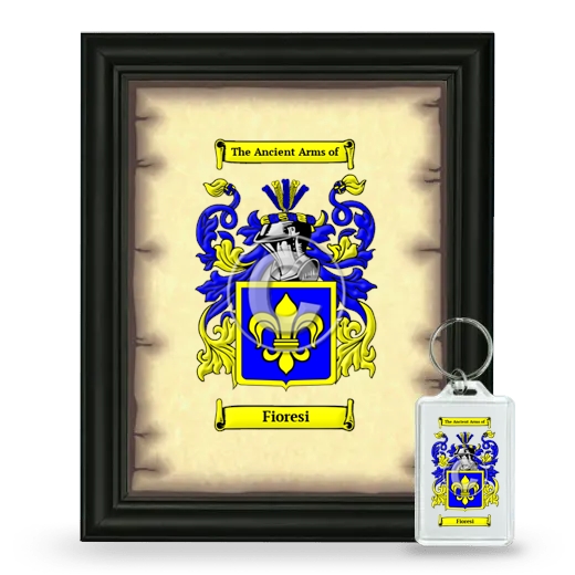 Fioresi Framed Coat of Arms and Keychain - Black