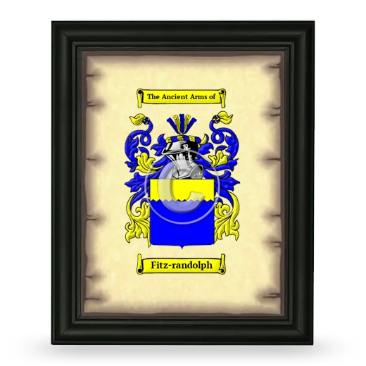 Fitz-randolph Coat of Arms Framed - Black