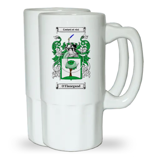 O'Flanegand Pair of Beer Steins