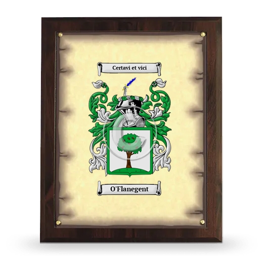 O'Flanegent Coat of Arms Plaque