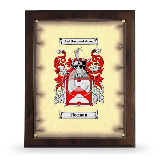 Fleeman Coat of Arms Plaque