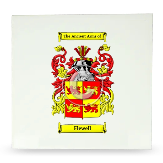 Flewell Large Ceramic Tile with Coat of Arms