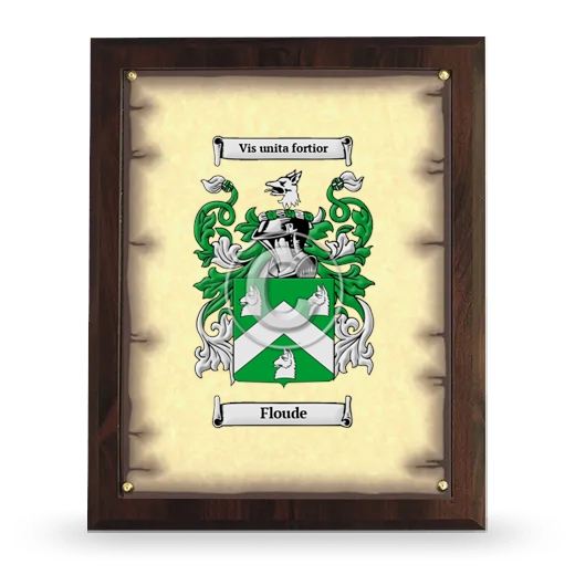 Floude Coat of Arms Plaque