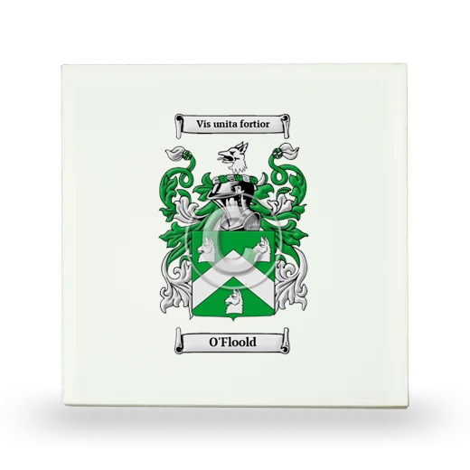 O'Floold Small Ceramic Tile with Coat of Arms