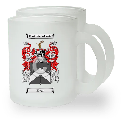 Flyer Pair of Frosted Glass Mugs