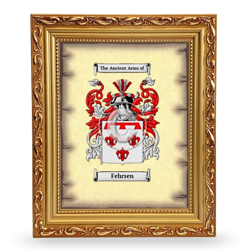 Fehrsen Coat of Arms Framed - Gold