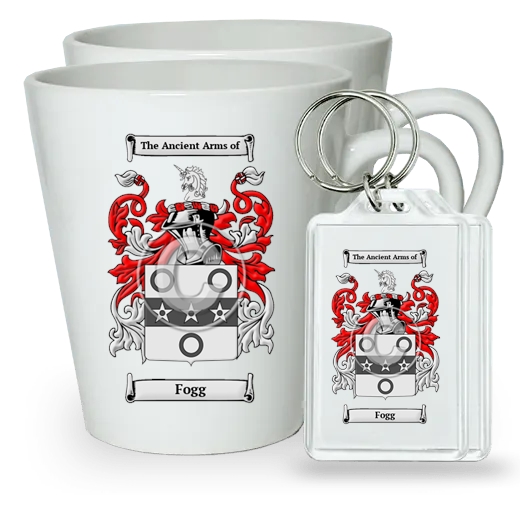 Fogg Pair of Latte Mugs and Pair of Keychains