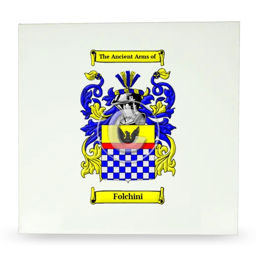 Folchini Large Ceramic Tile with Coat of Arms