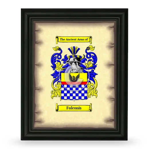 Fulconis Coat of Arms Framed - Black