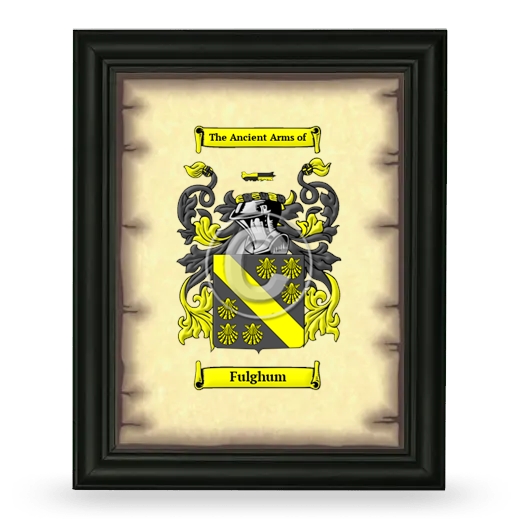 Fulghum Coat of Arms Framed - Black