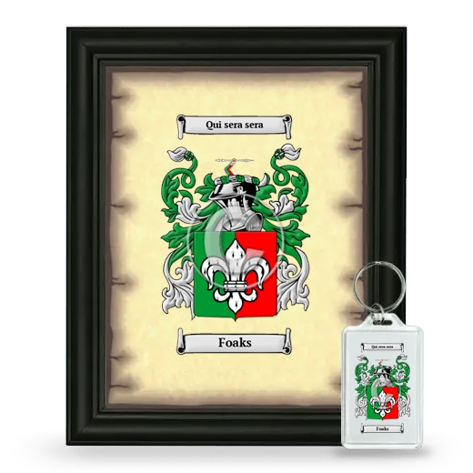 Foaks Framed Coat of Arms and Keychain - Black