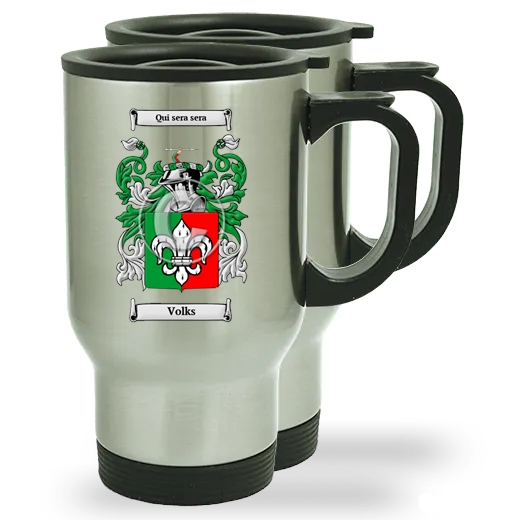 Volks Pair of Steel Travel Mugs