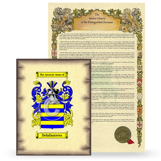 Delafantetes Coat of Arms and Surname History Package