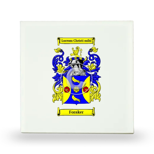 Foraker Small Ceramic Tile with Coat of Arms