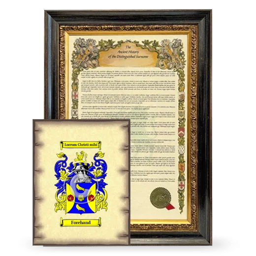 Forehand Framed History and Coat of Arms Print - Heirloom