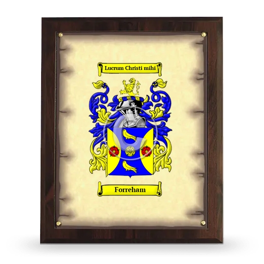 Forreham Coat of Arms Plaque