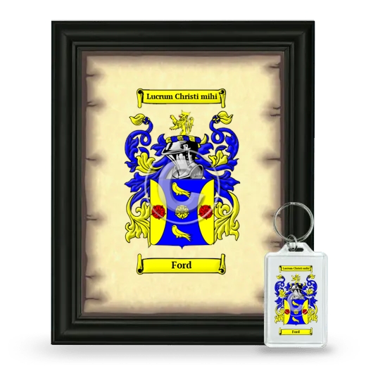 Ford Framed Coat of Arms and Keychain - Black
