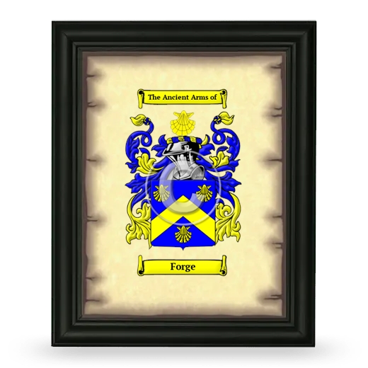 Forge Coat of Arms Framed - Black