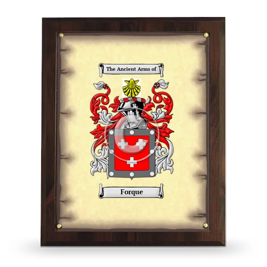 Forque Coat of Arms Plaque