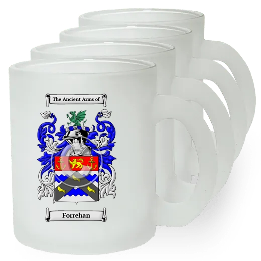 Forrehan Set of 4 Frosted Glass Mugs