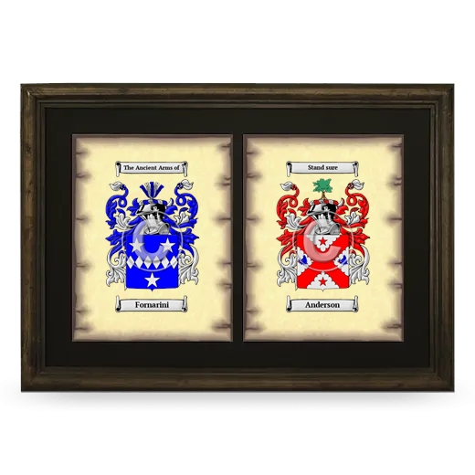 Double Coat of Arms Framed - Brown