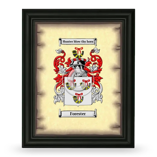 Forester Coat of Arms Framed - Black