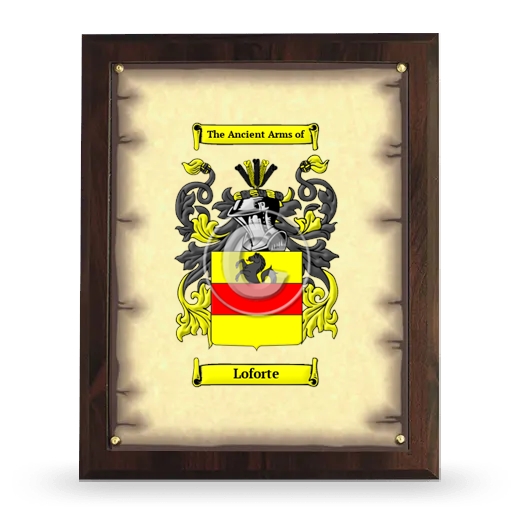 Loforte Coat of Arms Plaque