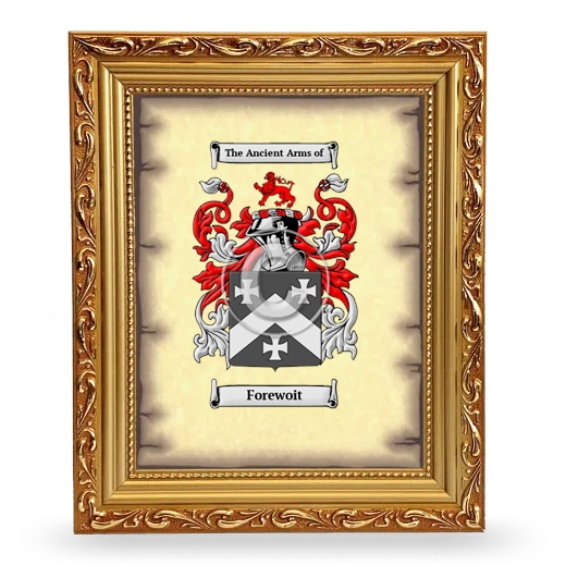 Forewoit Coat of Arms Framed - Gold