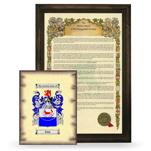 Foos Framed History and Coat of Arms Print - Brown