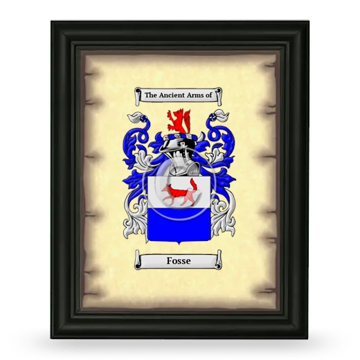 Fosse Coat of Arms Framed - Black